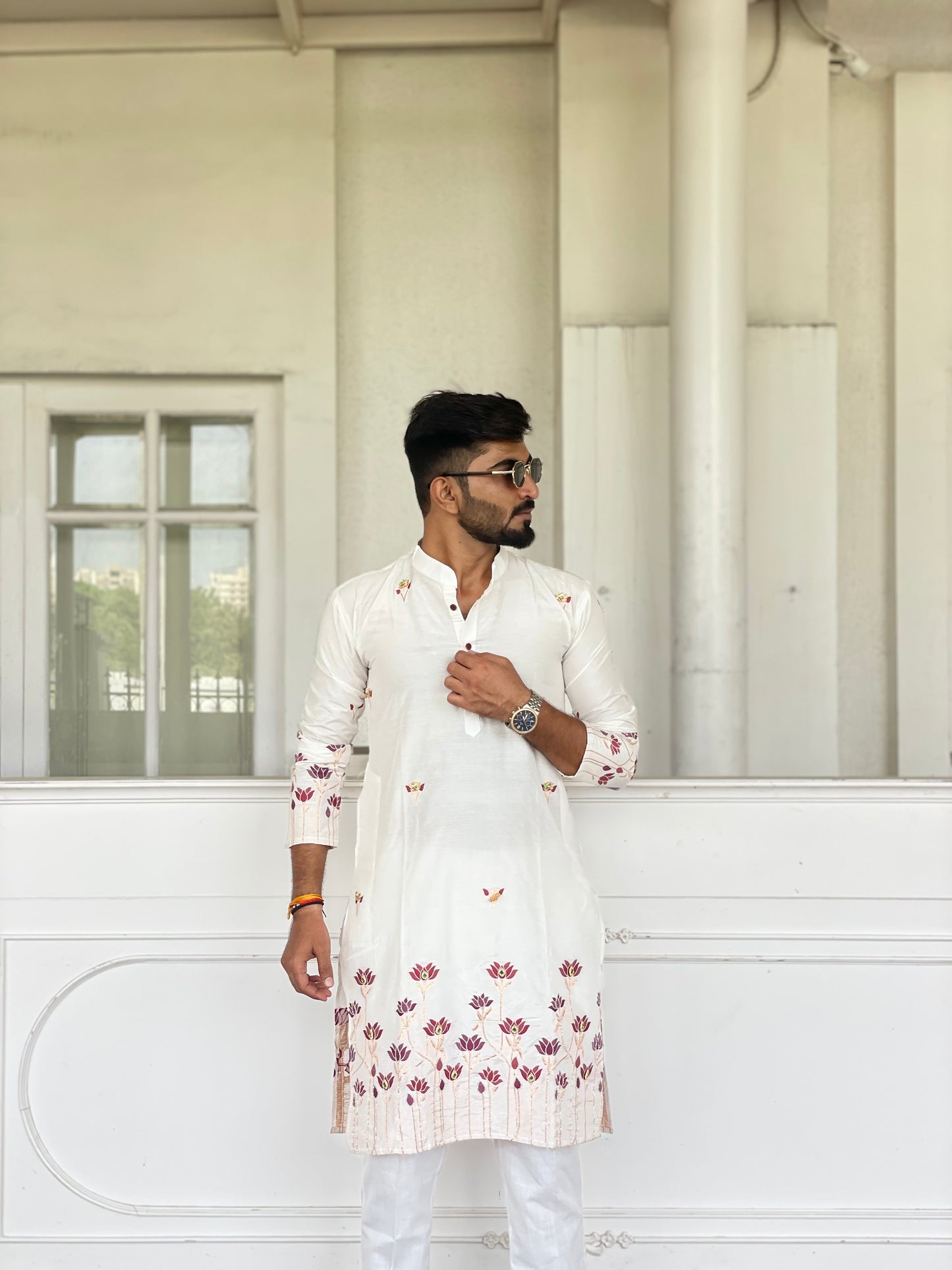 Lotus Grace – Traditional Printed Kurta
