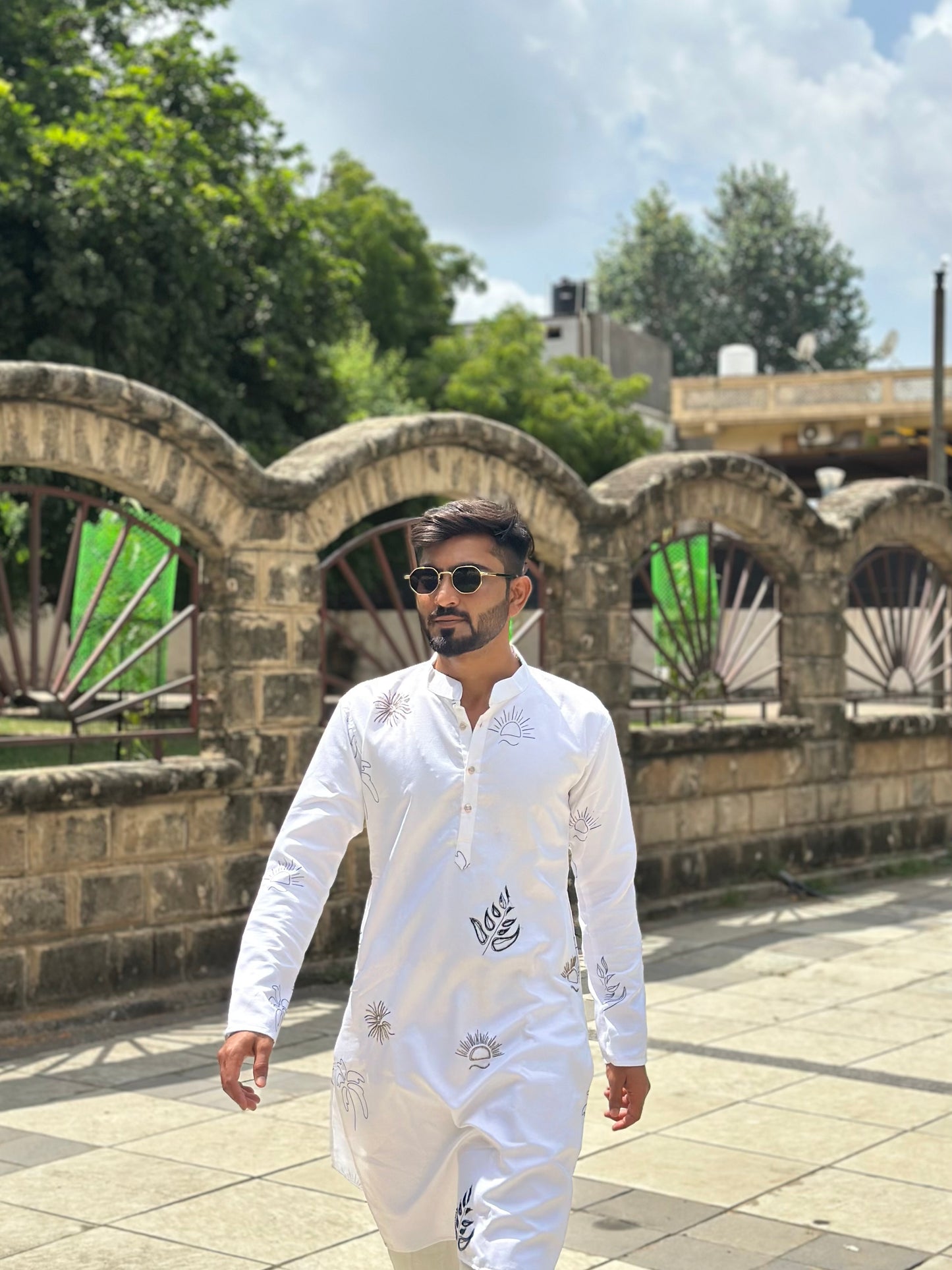 Noor-e-White | Elegant Cotton Kurta for Men