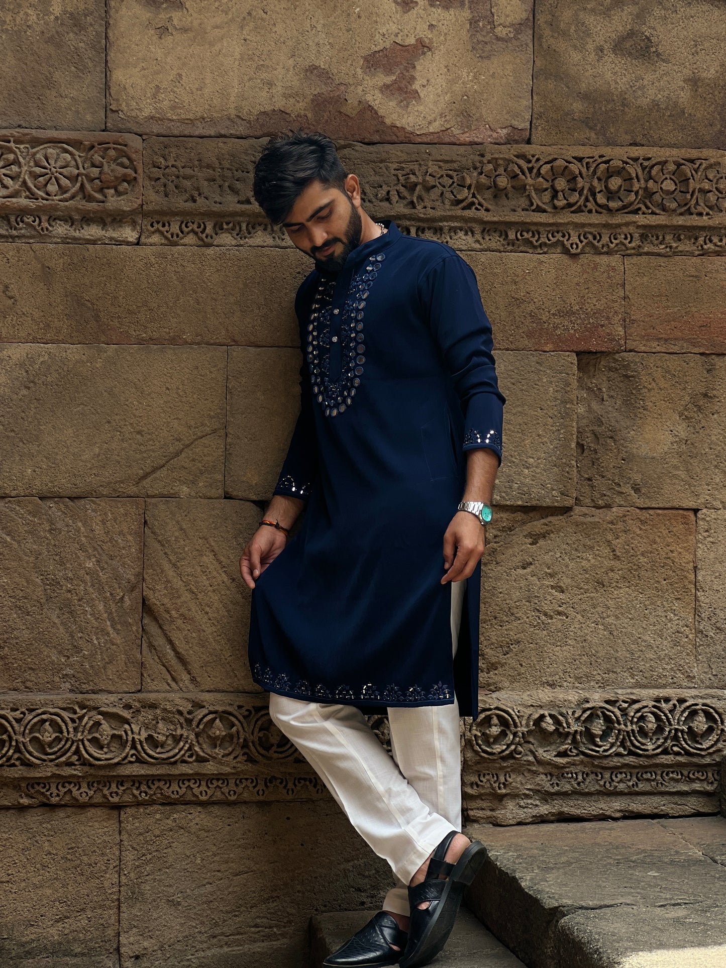 Aarambh Royal Blue Festive Kurta