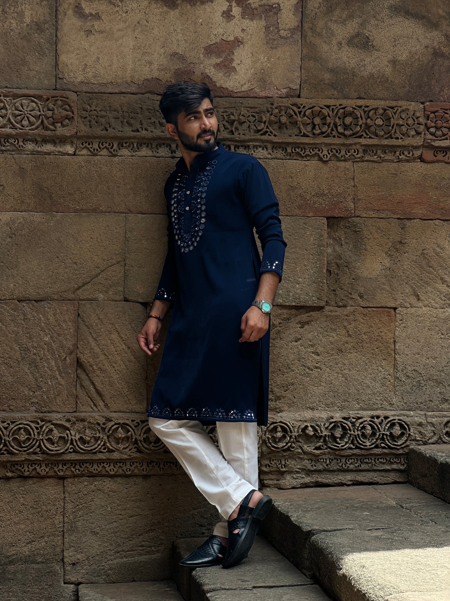 Aarambh Royal Blue Festive Kurta