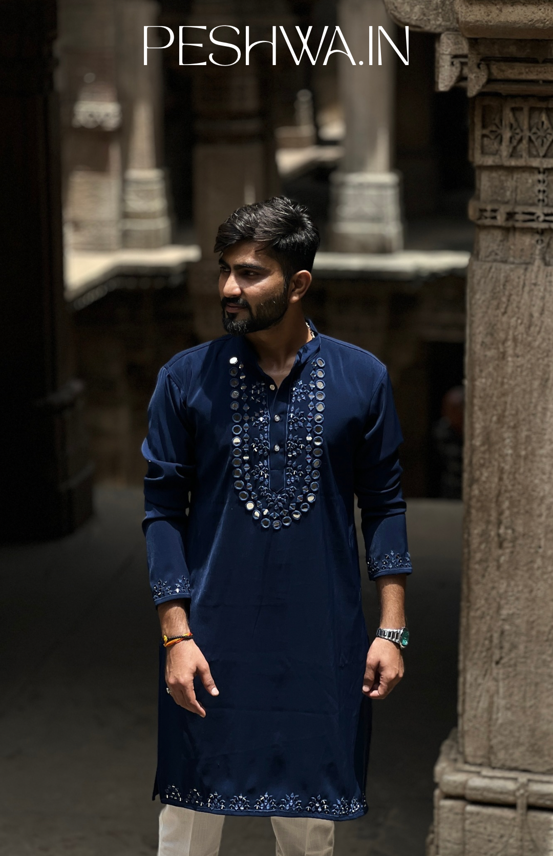 Aarambh Royal Blue Festive Kurta